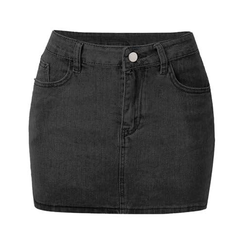 Womens Denim Skirts Jean High Waisted Casual Short Mini Skirt Summer Outfits Fashion Cute Clothes with Pockets2