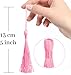 Creatrill 100 Pcs Pink Mini Tassels 13cm/5 Inch with Loops for Bookmarks, Jewelry Making, DIY Projects