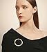 Round Circle Brooch Lapel Shawl Pin for Women Minimalist Dress Suit Scarf Hat Sweater Backpack Clothes Accessories Decoration Brooches Pins Fashion Jewelry (Gold)
