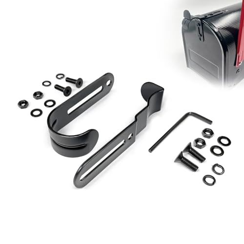 Mailbox Latch and Handle Kit Thickened Mailbox Latch Replacement Set Easy Installation for Repairing Mailbox Door Premium Material Durable Solid Construction Safe and not Easily DamagedBlack