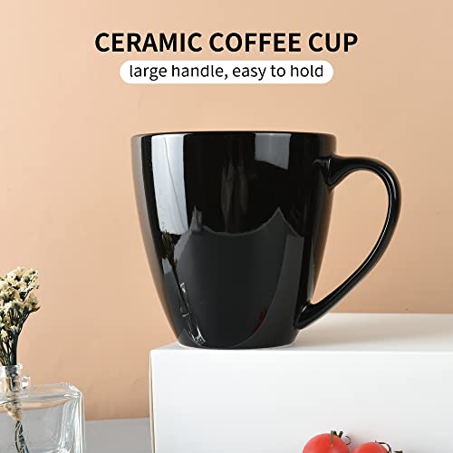 Taza de café grande cerámica 39oz con asa negra miniatura 4