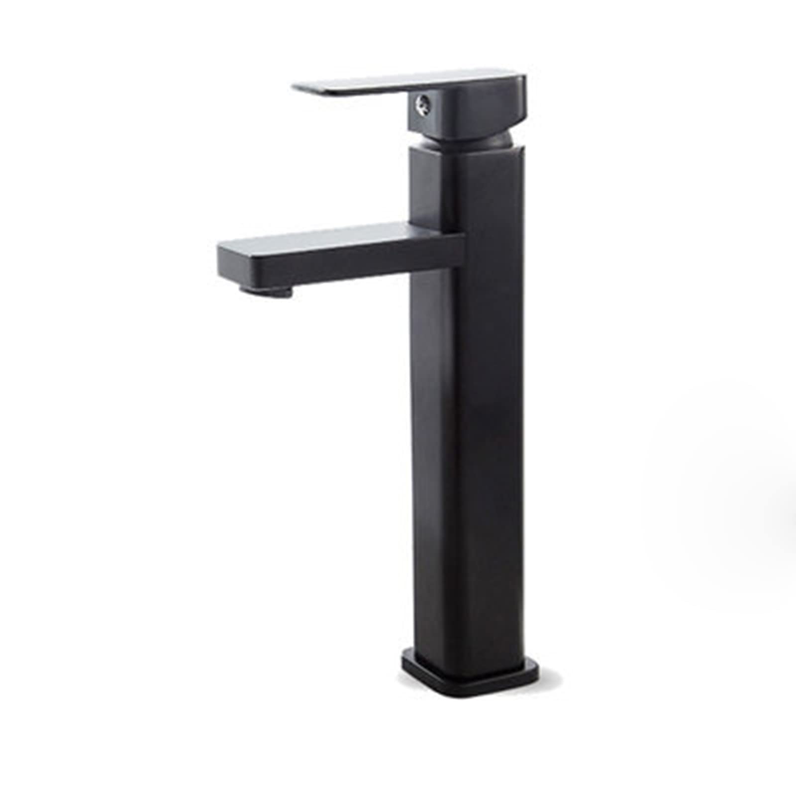 Robinet d'évier noir salle de bain mitigeur eau chaude froide laiton 1 trou