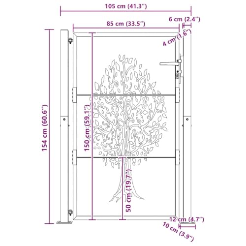 Porte d'extérieure terrasse style naturel pour délimiter le jardin