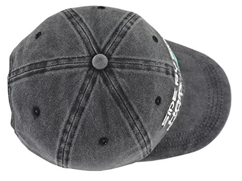Image of KKMKSHHG Side by Side Hair Don't Care Baseball Cap, Funny Embroidered Adjustable Washed Cotton Outdoor Car Hat for Women Men