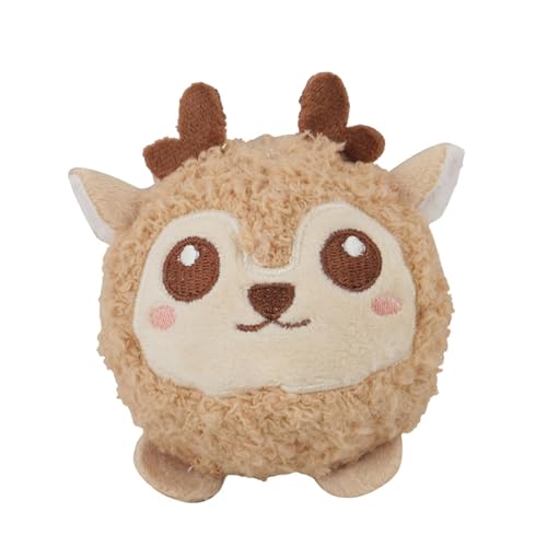 Squeaky Dog Balls, Interactive Dog Chewers, Plush Animal Design Puppy Training Aid for Home, Living Room, Pet Room, Bedroom, Sma