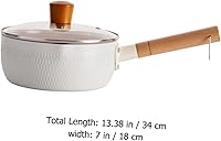 Vista 2 de 1 juego de sartén antiadherente multifuncional olla de cocina para guisos de fideos instantáneos y comida mango ergonómico fácil de limpiar tapa