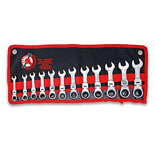 BGS Diy 30003 | Ratschenring-Maulschlüssel-Satz | extra kurz | SW 8 - 19 mm | 12-tlg.