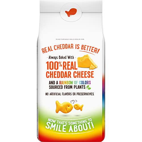 Goldfish Colors Cheddar Cheese Crackers, Baked Snack Crackers, 6.6 Oz Bag (Pack Of 6) #TOP5