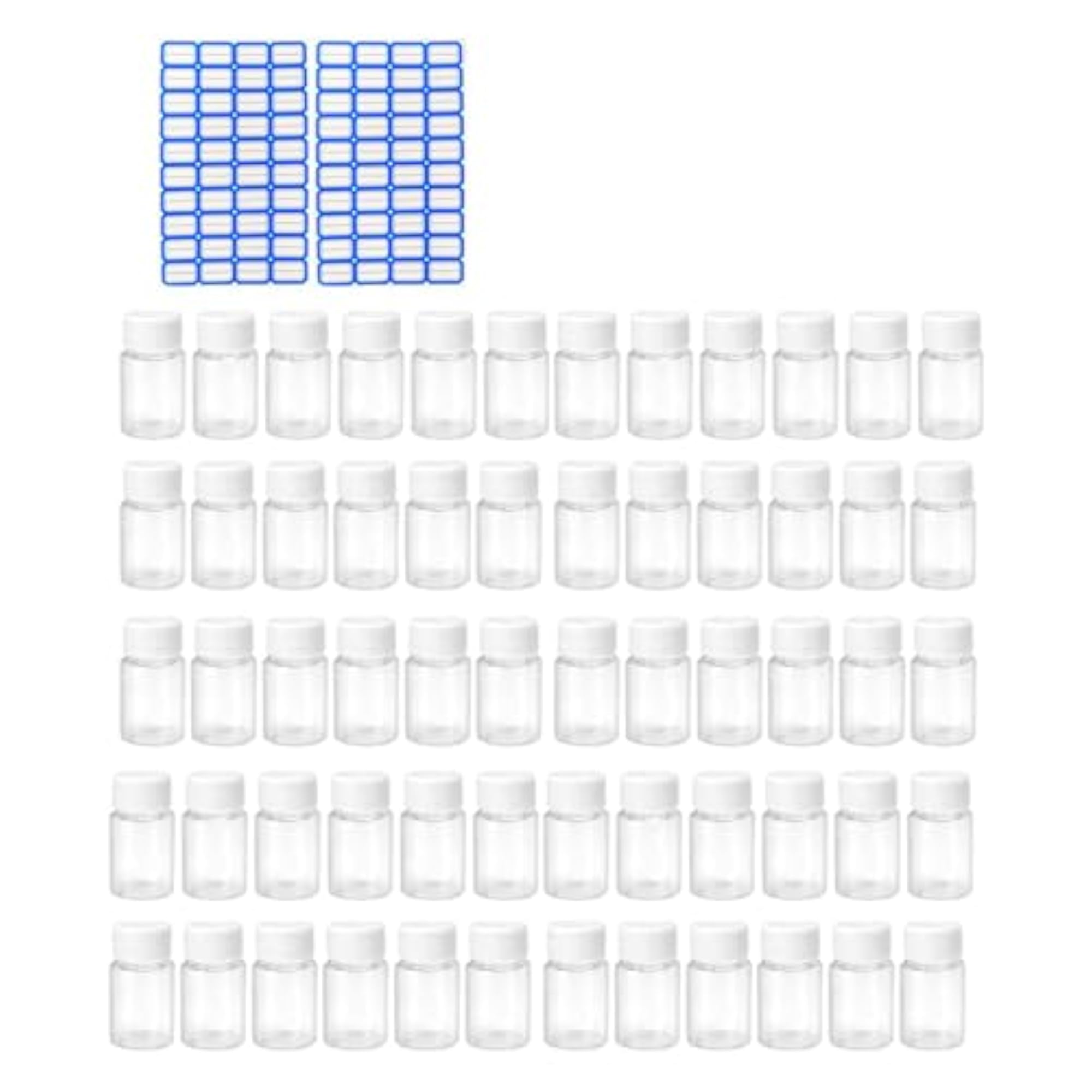 60x Clear Sample Vials 15ml for Essential Oils