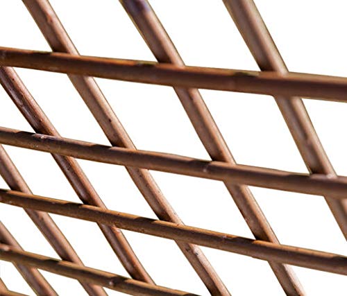 BONERVA Enrejado Extensible de Mimbre | Celosía Extensible | Valla jardín | 1 x 2 m (1 x 2 m sin Hoja Decorativa)