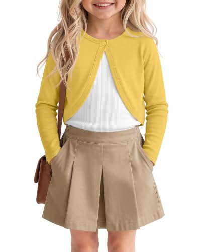 Image of Girls Uniform Long Sleeve Knitted Cardigan