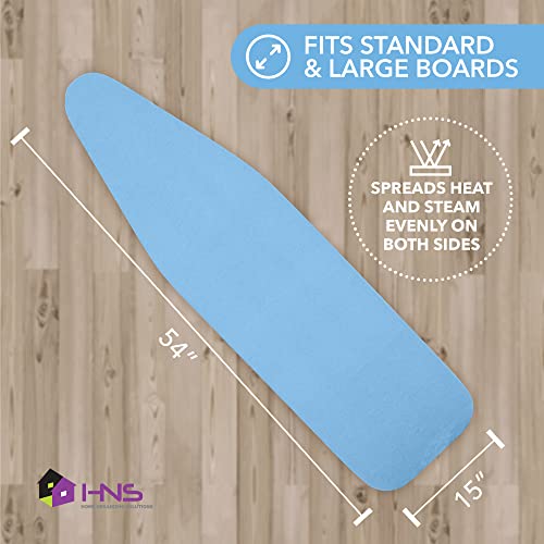 Holdn’ Storage Ironing Board Cover And Pad - Iron Board Cover With Padding15 X 54" - Iron Board Cover Large Fits All Standard Sizes - Heat Reflective Iron Pad For Table Top- Blue. #TOP3
