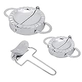 iFCOW - Envolvedora de bolas de masa hervida manual de acero inoxidable Wonton molde para hacer moldes de cocina