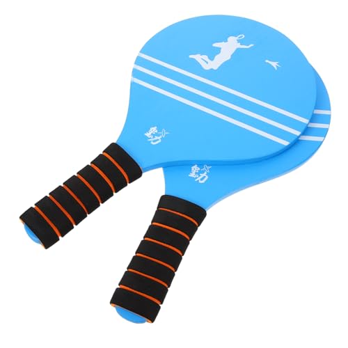 SUPVOX 2 Wooden Badminton Paddles Beach Ball Rackets Boys and Girls Sports Rackets for Family Fun
