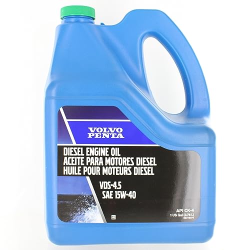 Volvo Penta New OEM VDS-4.5 Diesel Engine Oil SAE 15W-40 1 Gallon, 23219274