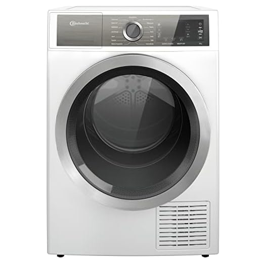 Bauknecht B8 D84WB DE Wärmepumpentrockner 8kg 100 % Faserpflege dank GentlePowerTechnologie AutoCleaning Knitterschutz EcoMonitor Bügelleicht-Programm Anti-Allergie-Programm Weiß