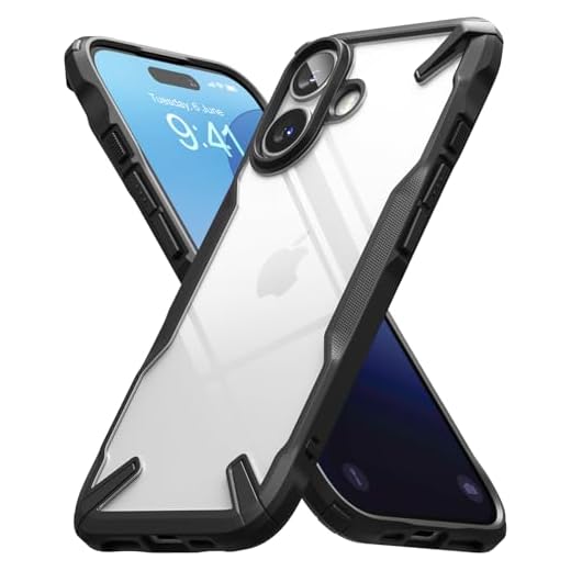 Ringke Fusion-X Case Kompatibel mit iPhone 16 Plus Hülle, [Robuste Schutz] Robuster Bumper Stoßfest Anti-Kratzer Fortschrittliche Bumper Handyhülle - Black