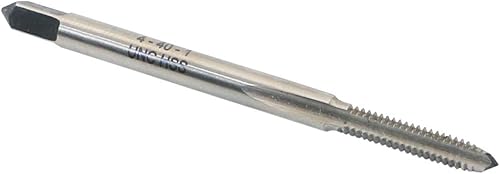Miniatura 4 de Macho de rosca 4-40 UNC paso de 3 flautas, rosca de acero de alta velocidad que forma el grifo puntiagudo, mano derecha, acabado sin recubrimiento