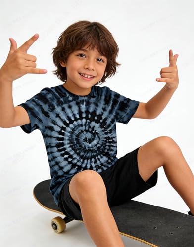Image of Boys Tie Dye Shirt Size 4-14 Hippies Senior Rainbow Tees T Shirts for Kids | Tees T shirts for Kids