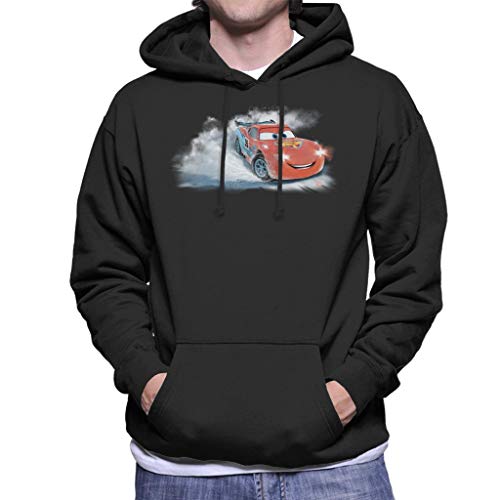 Disney Christmas Cars Lightning Mcqueen Snowy Skid Men's Hooded Sweatshirt