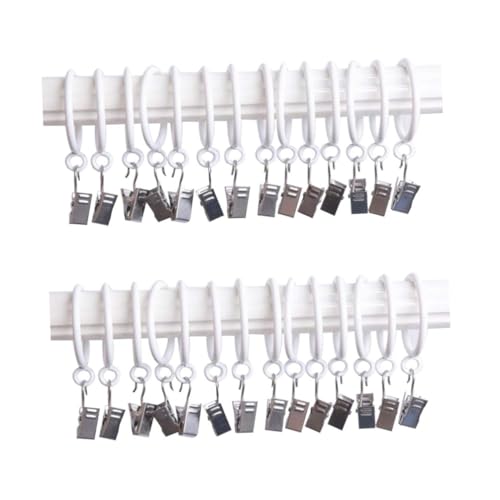 Anillas de cortina con clips metálicos CORHAD para colgar accesorios decorativos pack de 20 2