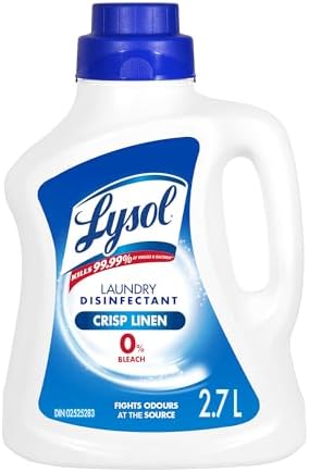 Lysol® Désinfectant à lessive, Lin frais, 2,7 L, 0 % d'eau de Javel, Élimine les germes que les détergents peuvent laisser derrière*