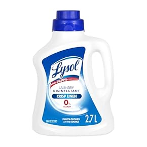 Lysol® Désinfectant Linge Crisp Linen 2,7 L 0% d&#39;eau de Javel Élimine les germes que les détergents peuvent laisser derr