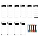 50 Stück Ordnerrücken Selbstklebend, 5.4 * 19CM Ordner Etiketten Selbstklebend Ordnerrücken zum Einstecken Ordner Rückenschilder Selbstklebends Beschreibbar Rückenschilder für Bibliothek Büro Schule