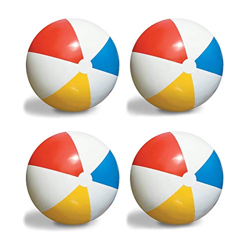 Swimline 4-Pack Inflatable 36-Inch Classic Rainbow Giant Beach Balls | 4 x 90036 - //coolthings.us