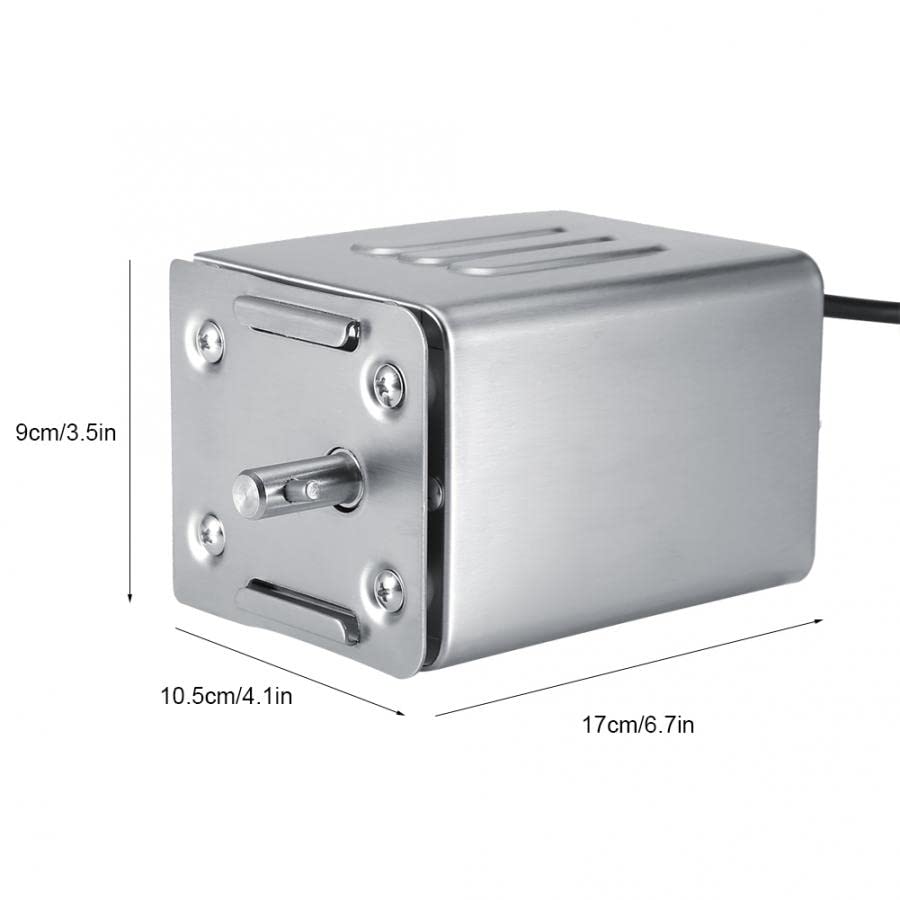 Davitu DC Motor - BBQ Roaster Motor 50-70KGF Stainless Steel BBQ Rotisserie Motor Electric Roaster Barbecue Motor - (Voltage(V): EU Plug)