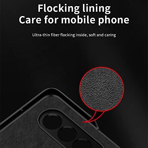 Coque Samsung Z Fold 4 coque de protection intégrale antichoc en cuir gris - 5