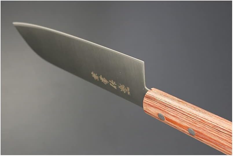Kanetsune Seki KC-360 555 Series Stainless Steel 1K6 Red Plywood Round Pattern, Santoku Type, 6.5 inches (165 mm)