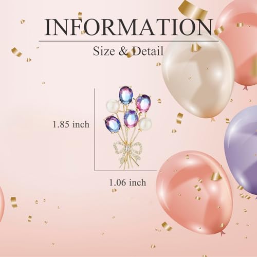 Image of Austrian Crystal Brooch Sparkling Rhinestone Brooch 18k Gold-Plated Birthstone Lapel Pin Jewelry Birthday Gifts for Women