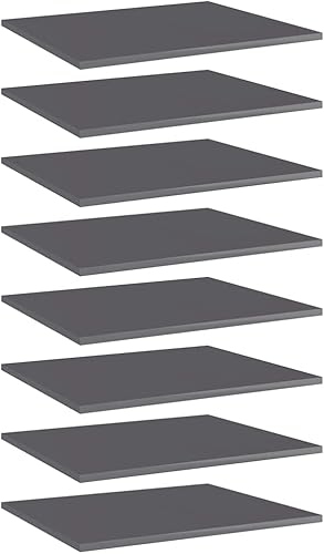 Miniatura 69 de Juego de 4 tableros de estantería, paneles de repuesto, unidades de almacenamiento, estantes de exhibición organizadores, gris hormigón, 31.5 x 11.8