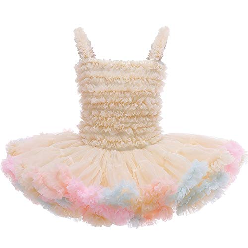 Uhnice Little Girl's Sleeveless Tutu Dress for Princess Party