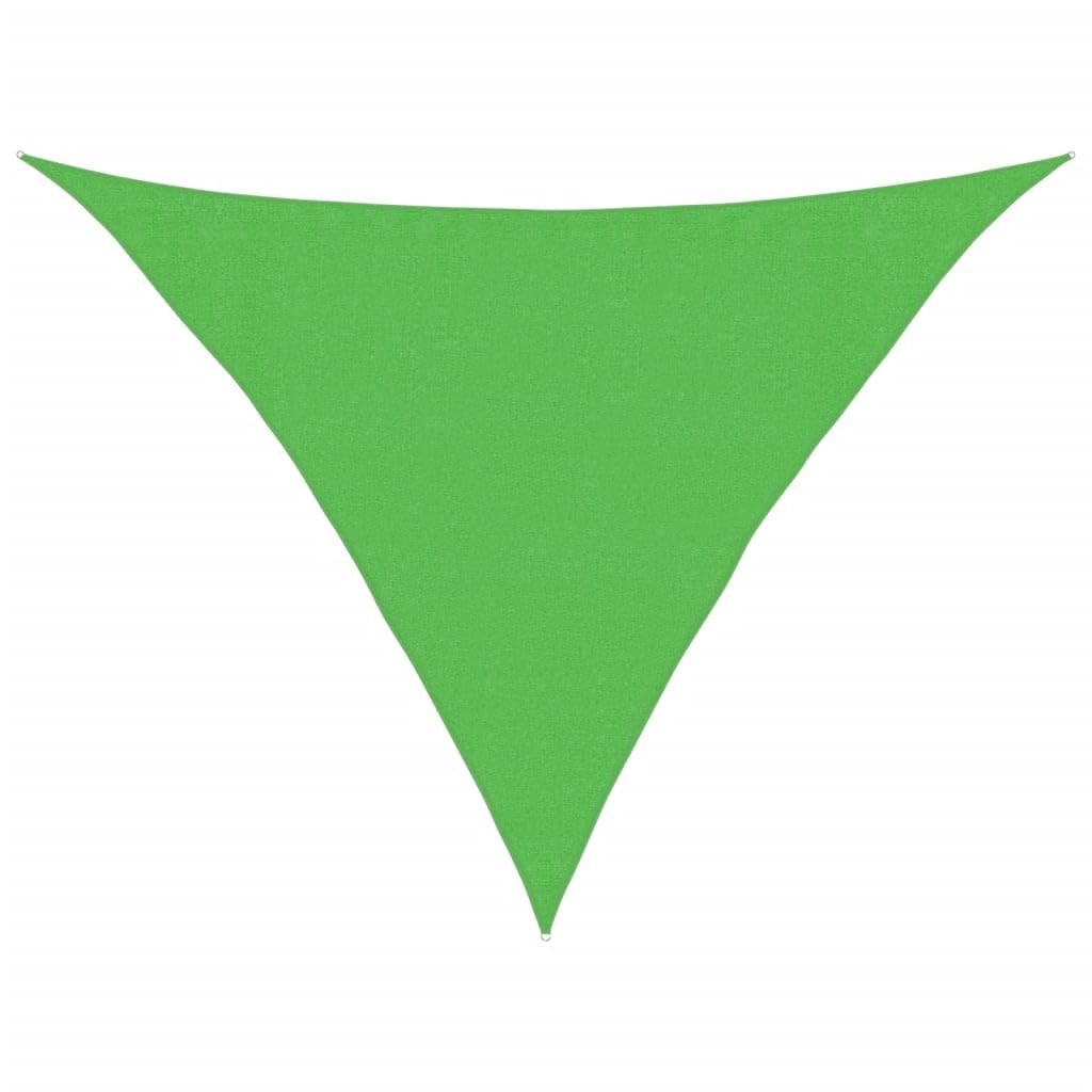 vidaXL HDPE Sunshade Sail, Light Green | Triangular Sun Shelter, UV and Resistant for Garden, Terrace, Playground, or Balcony, Size: 3.5x3.5x4.9m — image 1