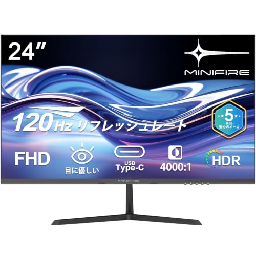 Amazon.co.jp: Minifire 24インチ USB-C 120Hz モニター FHD HDR10