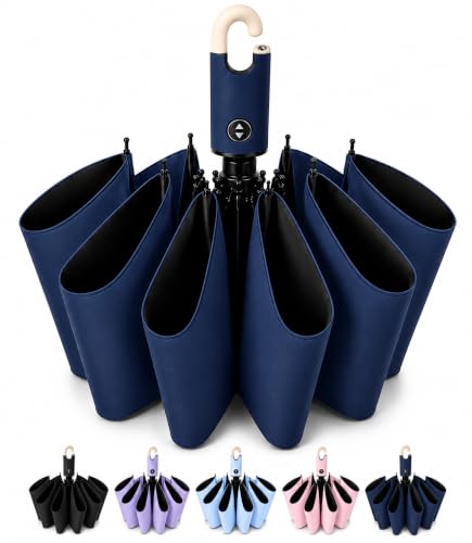 Image of Umbrella for Women | Umbrellas for Men | UV Coated 3 Fold Umbrella for Rain with Auto Open and Close Small Folding Travel-Foldable Windshield
