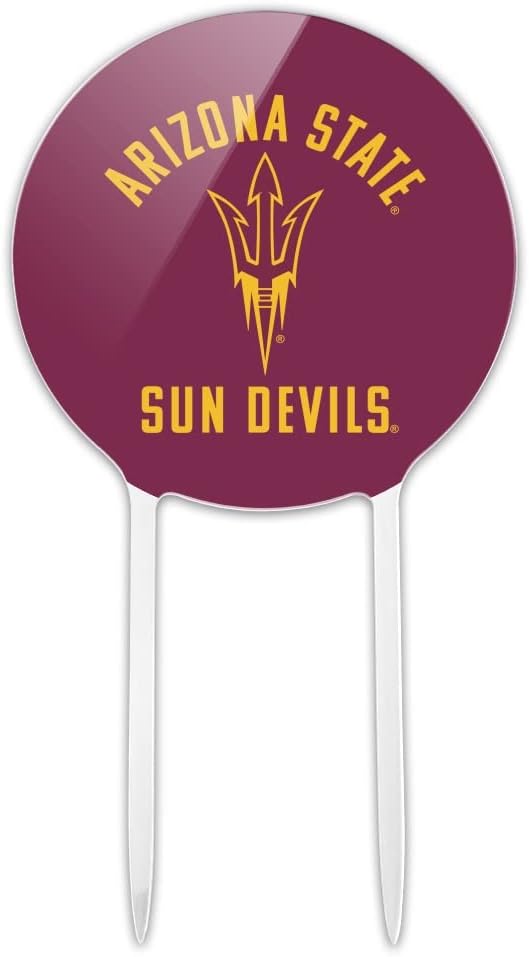 Acrylic Arizona State University Sun Devils Cake Topper Party Decoration for Wedding Anniversary Birthday Graduation