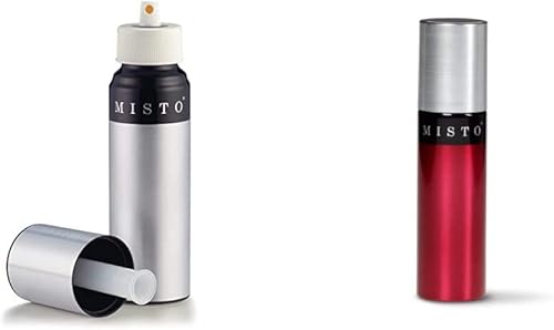 Misto Pulverizador de aceite de aluminio cepillado y pulverizador de aceite de oliva de aluminio, tomate -