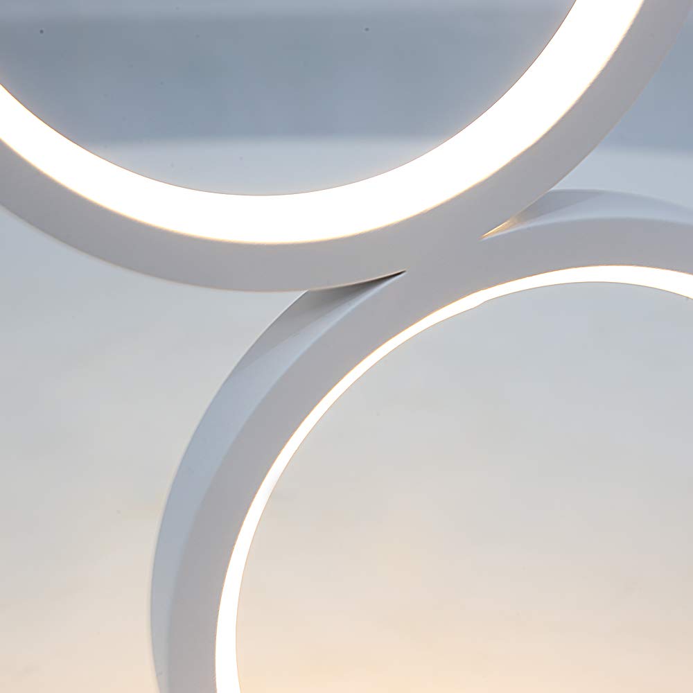 GBLY Lámpara de mesa LED táctil regulable lámpara de noche moderna anillo | lámpara de escritorio blanca lámpara de noche blanca cálida con interruptor y enchufe para dormitorio sala de estar estudio