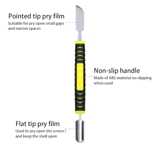YDHfdc 6 Stücke Metall Brecheisen Set Kleiner Metall Spudger Doppelkopf DemontageWerkzeug Metall Brechstange für iPad, Laptops, Mobiltelefone, Elektronik