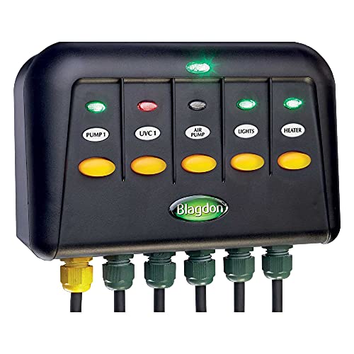 Blagdon Boîtes d’Interrupteur PowerSafe à 2 Prises de Courant 5 Outlet Noir