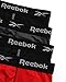 Reebok Mens Boxer Briefs - 4 Pack 6'' Inseam Tag Free Stretch Moisture Wicking Underwear Boxers with Contour Pouch, Size Medium, Black/Red/Grey