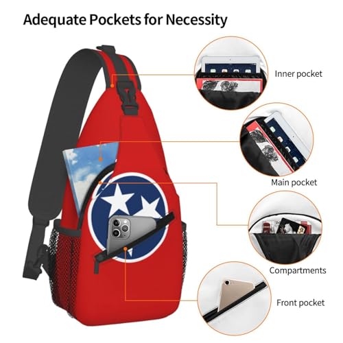 Mochila Unisex Ligera con Estampado de Bandera de Tennessee miniatura 4