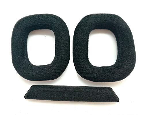 VEVER Velour �����p�C���[�p�b�h Astro A50 Gen 3 Gen 4 �Q�[���p�w�b�h�z���C���[�p�b�h + �w�b�h�o���h�p�b�h �N�b�V�����C���p�[�c �u���b�N