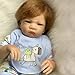 XSDAA Bambole Rinate 20 Pollici 50 Cm Capelli Biondi Occhi Aperti Baby Boy Doll Bambola Realistica Fatta a Mano Carina Bambola del Bambino Rinato Giocattolo Adorabile dei Regali