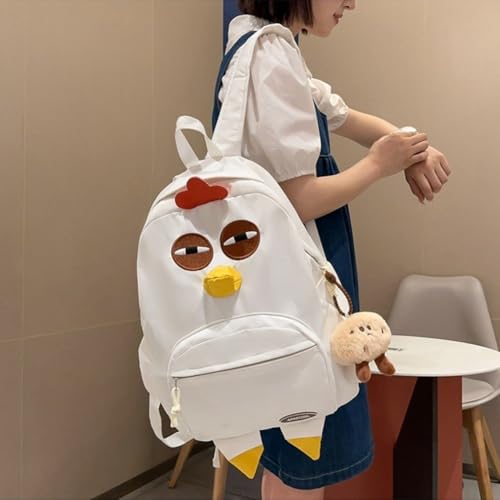 Bonita mochila para niños pequeños con forma de pollito animado 6