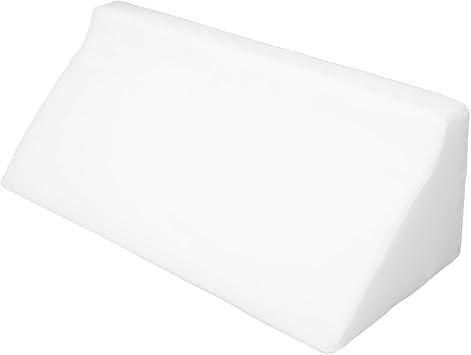 Bed Wedge Pillow with Memory Foam Top, Chic Jacquard Cover, Versatile Easy Turn Over, Body Side Wedge Pillow with Hidden Zipper Triangle Positioning M