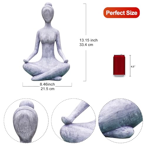Goodeco-Zen-Lady-Garden-Outdoor-Statue-Resin-Collectible-Figurines-for-Home-Decor-Accents-Shelf-Decoration-Great-Gift-Ideas-114-Inches-Grey Goodeco Zen Lady Garden Outdoor Statue Resin Collectible Figurines for Home Decor Accents Shelf Decoration Great Gift Ideas 114 Inches Grey